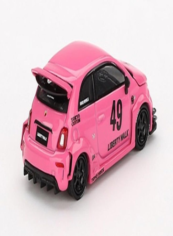 MINI GT 1/64 LB-Works X Abas Works Abarth 595 Pink (Left Handle) Finished Product MGT00851-BL - Image 3